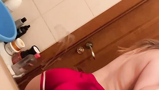 Tiny red shorts
